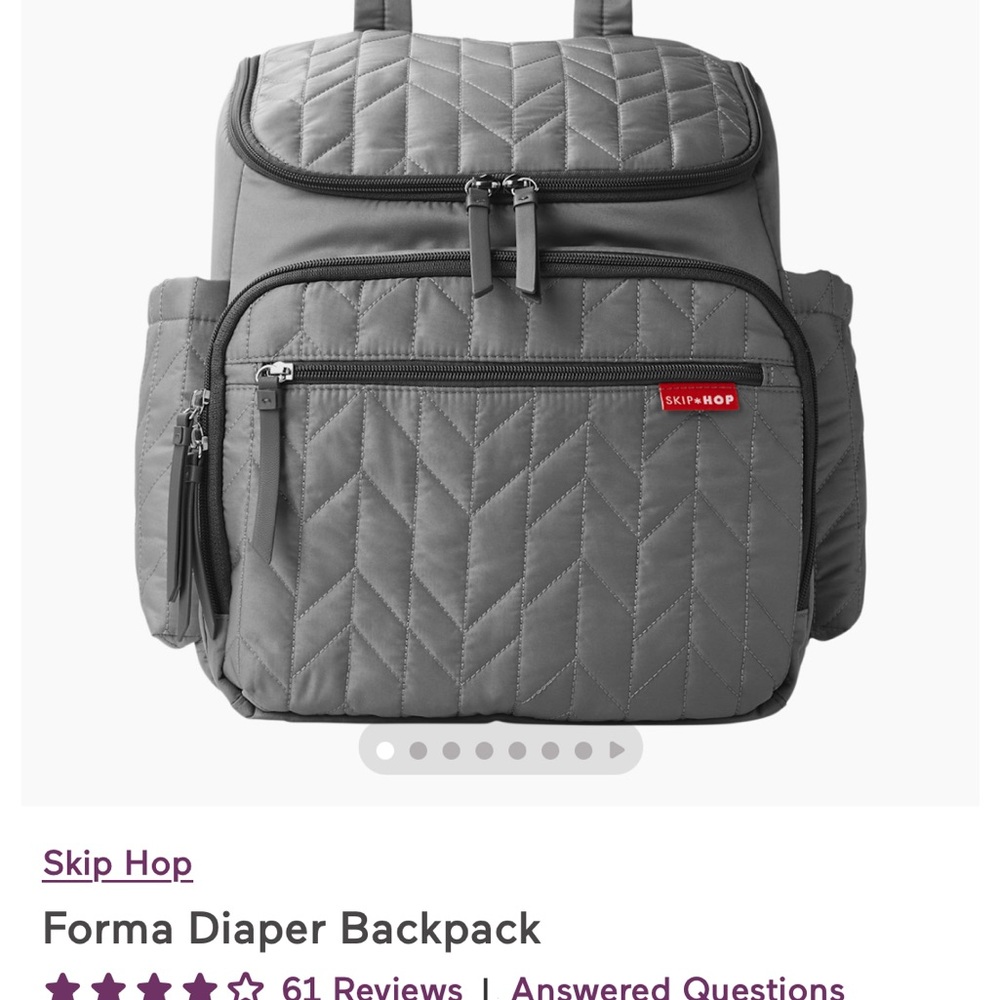 Skip Hop Forma Gray Diaper Backpack